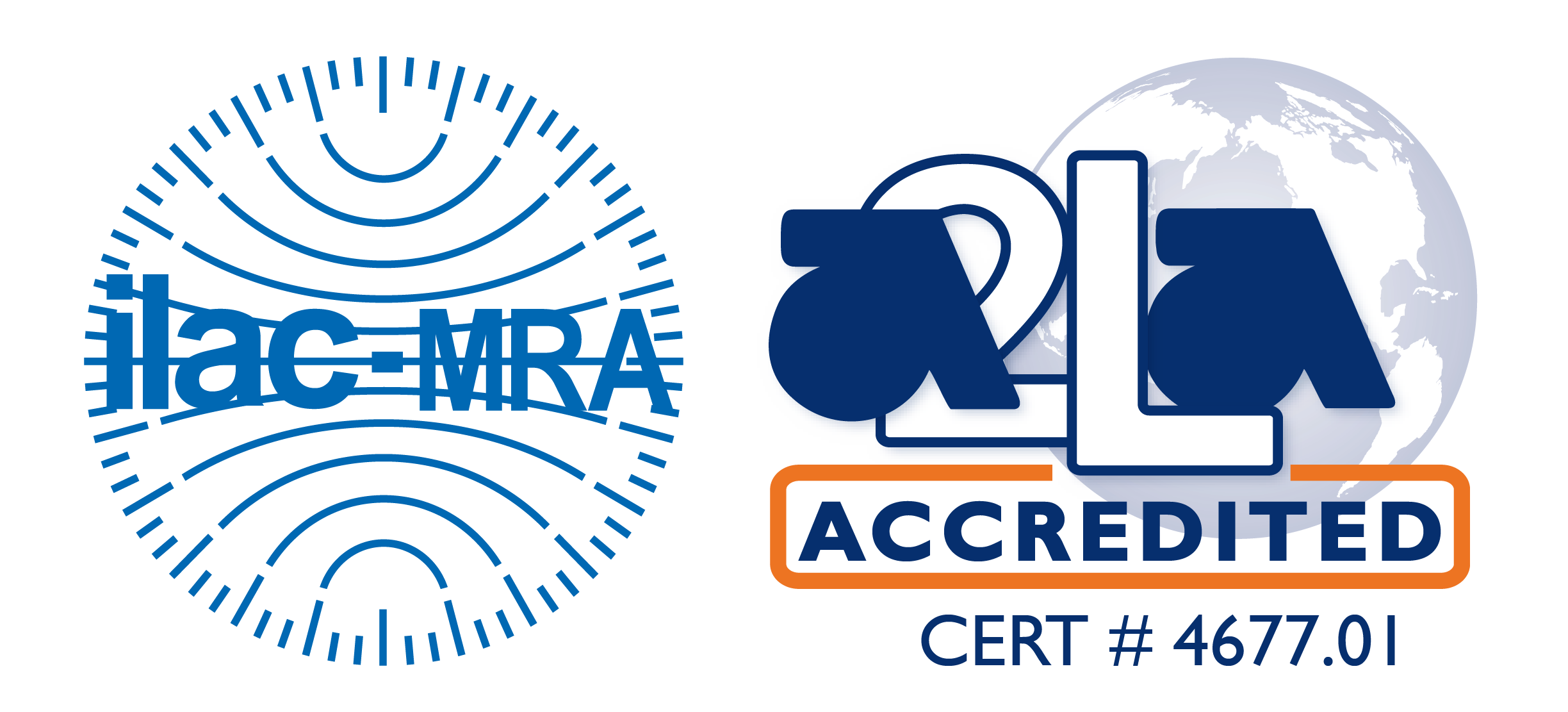 ilac-MRA A2LA Accredited